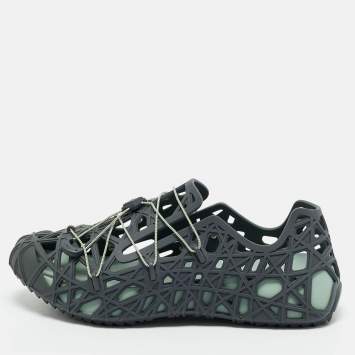 Dior Grey Cannage Rubber Wrap Sneakers Size 42