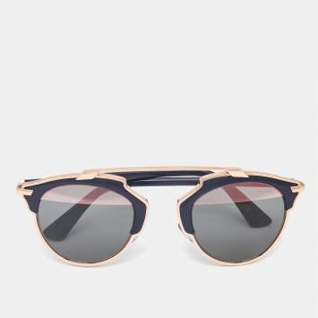 Dior Navy Blue/Black So Real Aviator Sunglasses