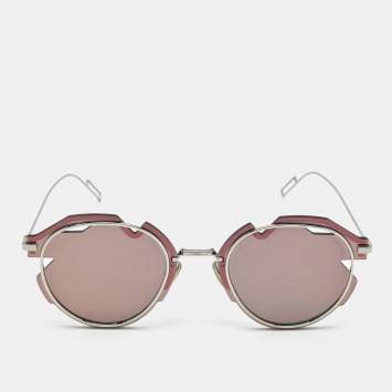 Dior Homme Grey/Silver Tone Mirrored Breaker Aviator Sunglasses