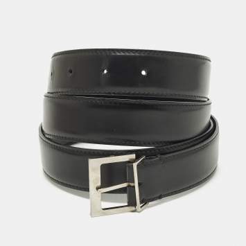 Pre Owned Dior 110CM Buckle Belt Black Leather