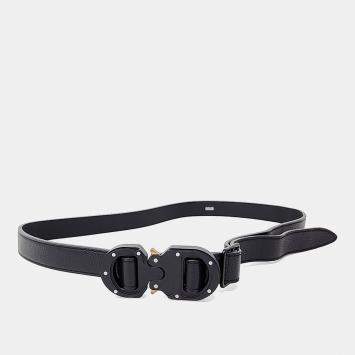 Pre Owned Dior Homme Black Leather Belt