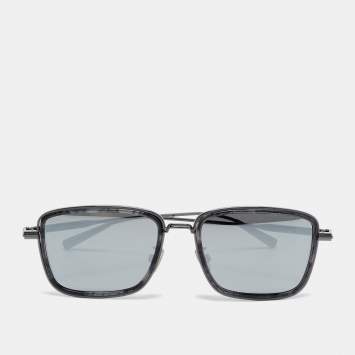 Pre Owned Dior Dark Grey Mirrored DiorBlackSuit S9U Rectangle Sunglasses 