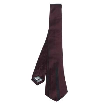 Pre Owned Dior Homme Bordeaux Silk Skinny Tie 