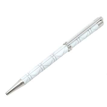 Pre Owned Dior White Lacquer Fahrenheit Ballpoint Pen