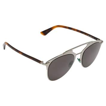 Pre Owned Dior Brown Havana/Grey 31ZNR Aviator Sunglasses