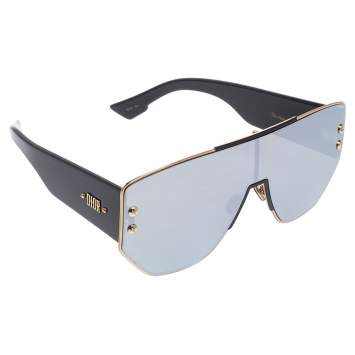 Pre Owned Dior Black Acetate DiorAddict1 Mirror Shield Sunglasses