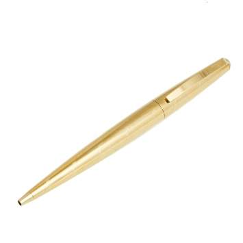 Pre Owned Dior Gold Tone Logo Engraved Ballpoint Pen