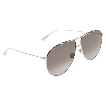 Pre Owned Dior Gold Monsieur1 Pilot Sunglasses