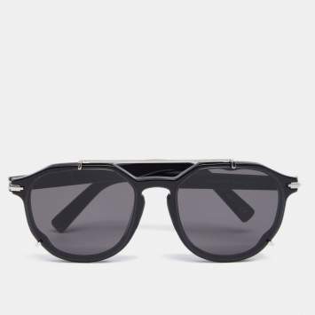 Pre Owned Dior Black Acetate BlackSuit RI Pantos Sunglasses