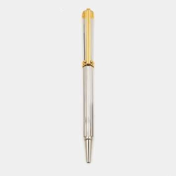 Pre Owned Dior Textured Two Tone Metal Ballpoint Pen