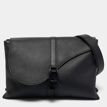 Pre Owned Dior Black Leather Pillow Bag