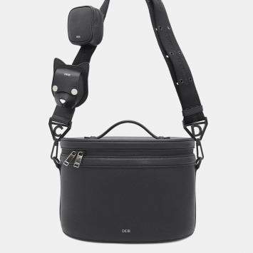 Dior Dior Homme Vanity Bag Shoulder Bag Dog Pouch Black Leather
