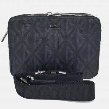 Pre Owned Dior Black PVC Messenger Crossbody Bag