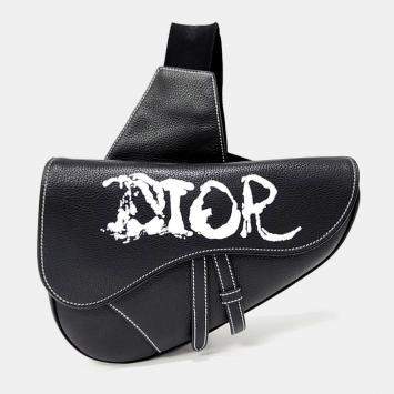 Pre Owned حقيبة ديور سادل جلد أسود