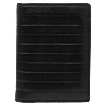 Pre Owned Dior Homme Black Leather Bifold Wallet
