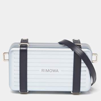Pre Owned Dior x Rimowa Blue Aluminum and Leather Personal Clutch Bag