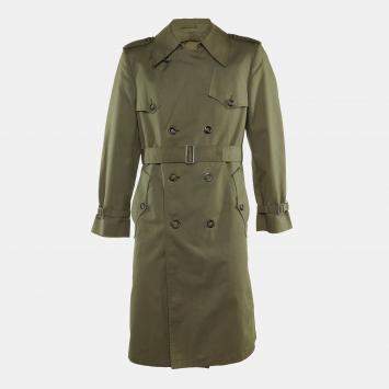 Christian Dior Vintage Khaki Green Cotton Blend Long Coat S 