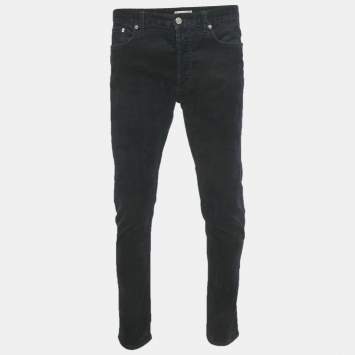 Pre Owned Dior Velvet Logo Embroidered Slim Fit Jeans M Waist 32 "