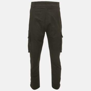Pre Owned Dior Homme Black Cotton Cargo Pants M