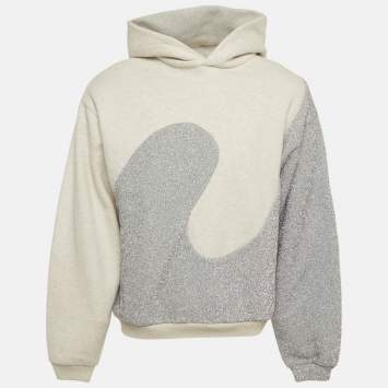 مملوكة مسبقًا Dior Homme X ERL Grey Jersey Hooded Relaxed Fit Sweatshirt S