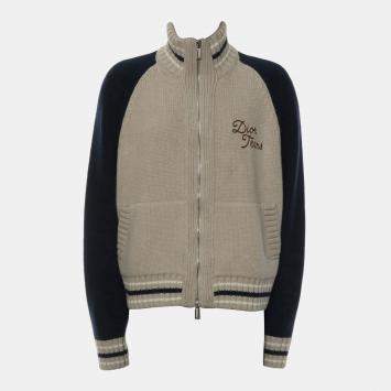 Pre Owned Dior Beige, Navy Blue x Denim Tears F/W 2023 Zipped Jacket