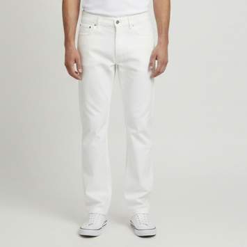 Pre Owned Christian Dior Homme White Denim Regular Fit Jeans M/Waist 32"