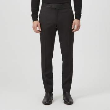 Pre Owned Dior Black Gabardine Oblique Waistband Tailored Trousers L 