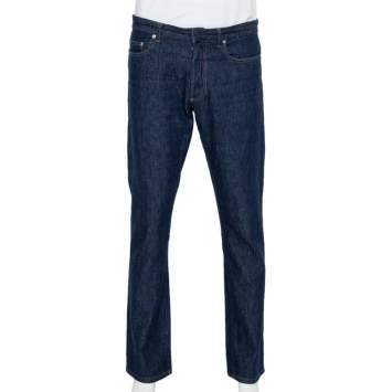 Pre Owned Dior Homme Navy Blue Denim Straight Leg Jeans L