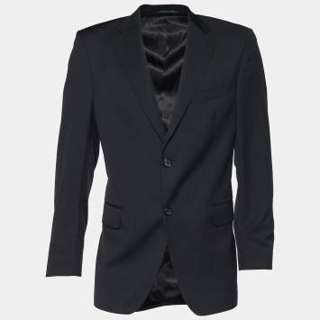 Dior Boutique Black Super 150's Wool Blazer XL