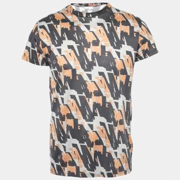 Pre Owned Dior Multicolor Printed Cotton Round Neck Short Sleeve T-Shirt S