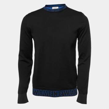 Pre Owned Dior Homme Black Newave Wool Knit Jumper S