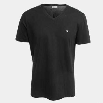 Pre Owned Dior Homme Black Cotton Knit V-Neck T-Shirt L