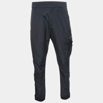 Pre Owned Dior Homme Black Nylon Blend Cargo Pants L
