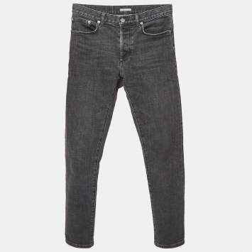 Pre Owned Dior Homme Grey Denim Slim Regular Jeans S Waist 28"