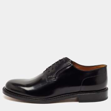 Pre Owned Dior Black Leather Lace Up Derby Size 44