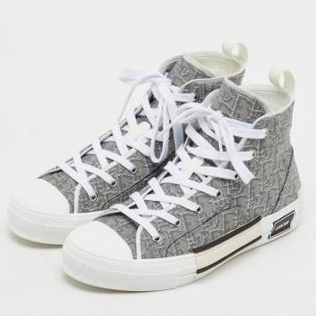 Dior White Leather and Suede Low Top Sneakers Size Dior TLC - Main Image