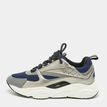 Pre Owned Dior Multicolor Mesh and Leather B22 Sneakers Size 44