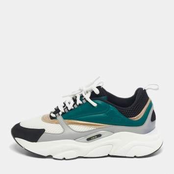Pre Owned Dior Multicolor Mesh and Leather B22 Sneakers Size 44