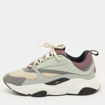 Pre Owned Dior B22 Size 44.5 Multicolor Leather and Mesh Low Top Sneakers