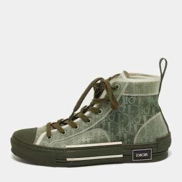مملوكة مسبقًا Dior B23 Size 41.5 Two Tone Mesh and PVC High Top Sneakers