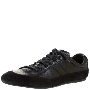 Pre Owned Dior Homme Black Suede and Leather Sneakers Size 41