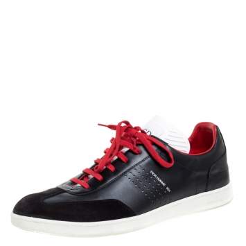 Pre Owned Dior Homme Tri Color Leather And Suede B01 Low Top Sneakers Size 45