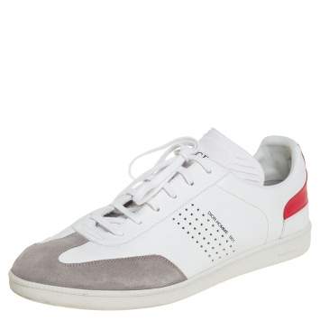 Pre Owned Dior White/Grey Suede And Leather B01 Low Top Sneakers Size 43 