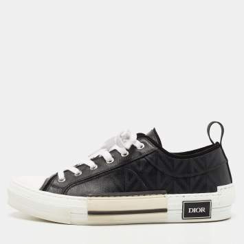 Pre Owned Dior Black Canvas Walk'n'Dior Low Top Sneakers Size 42
