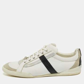 Pre Owned Dior Homme Tricolor Leather and Suede Low Top Sneakers Size 42