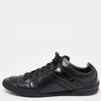 Pre Owned Dior Black Leather Homme Low Top Sneakers Size 43