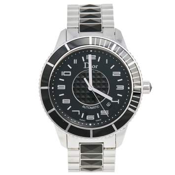 Dior Black Stainless Steel Christal CD115510M001 Men's Wristwatch 42 mm 