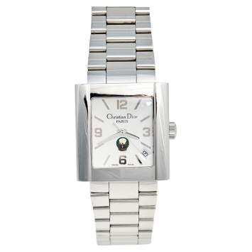Christian Dior Silver Stainless Steel Riva UAE NOS D101100 Men's Wristwatch 31 mm