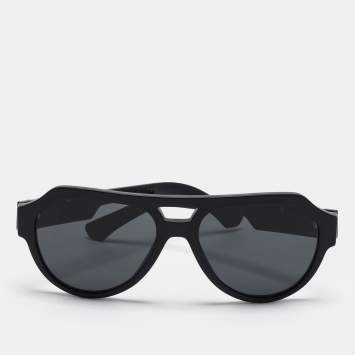 Pre Owned Dolce & Gabbana Black DG4466 Frame Aviator Sunglasses