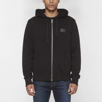 Pre Owned Dolce & Gabbana Black Logo Detail Jersey Zip-Up Hoodie XL